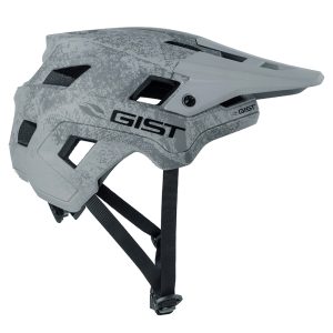 Casque Velo Adulte Gist VTT Scrub Gris In-Mold Taille 56-62 Reglage Molette Fermeture Boucle Magnetique