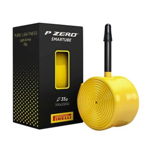 Chambre A Air Velo 700 X 23-32 Pirelli P Zero Smartube Tpu Valve Presta Jaune - Noir 42 MM