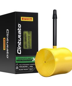 Chambre A Air Velo 700 X 28-40 Pirelli Cinturato Smartube Tpu Valve Presta Jaune - Noir 60 MM