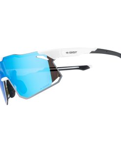 Lunettes Velo Adulte Gist Eclipse Monture Blanc Verre Bleu Polycarbonate (Protection 100% contre UVA