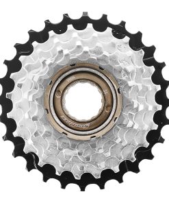 Roue Libre 6V. Sunrace 14-28 Argent-Noir Indexee (en Boite)