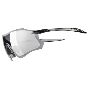 Lunettes Velo Adulte Gist Pack Monture Noir Verres Solaires Miroir Noir - Protection 100% UV - UVA - UVB) Ultra Legere (Verre Cat 3)