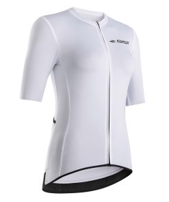Maillot Gist Lady - Femme Manches Courtes Supremo Zip Total Blanc M - 5371