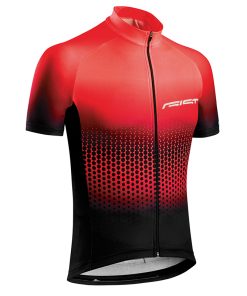 Maillot Gist Enfant Manches Courtes Zip Total Rouge Degrade 6-8 Ans - 8105