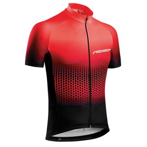 Maillot Gist Enfant Manches Courtes Zip Total Rouge Degrade 8-10 Ans - 8105