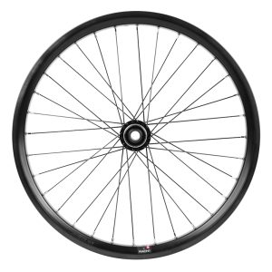 Alternative view of Roue VTC - Cargo - VAE - E-Bike - Longtail Centerlock Axe Traversant 406 X 27 - 20" Kargo XL Moyeu Shimano TC500 Avant Noir (Renforce) Jante 27C 32 Rayons Renforces Acier - Poids Max 250 kg-