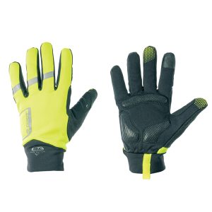Gants Velo Hiver Long Gist Way Touch Membrane Anti Pluie et Impermeable Jaune Fluo S (Paire sur Carte) Compatible Ecran Tactile - 5494