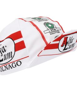 Casquette Velo Equipe Vintage Alfa Lum Blanc