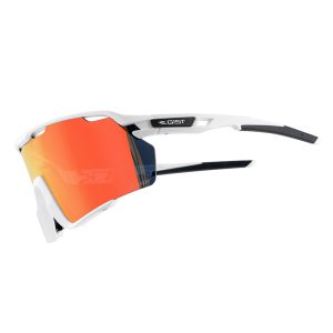 Lunettes Velo Adulte Gist Nova Monture Blanche Verre Rouge Polycarbonate (Protection 100% contre UVA