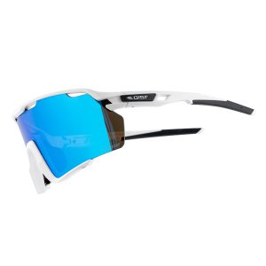 Lunettes Velo Adulte Gist Nova Monture Blanche Verre Bleu Polycarbonate (Protection 100% contre UVA