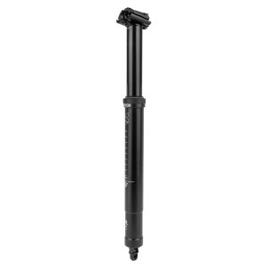 Tige de Selle VTT Telescopique Switch Swr-150 Alu Noir Diam. 31.6 L451mm (Reglage par Cable Interne Debattement Reglable 160-135mm par Palier 5mm) Fixation Cintre - Cartouche Air avec Pression