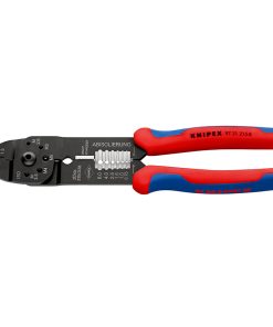Pince A Sertir Universelle Pro Knipex Compact Preciforce 230mm avec Poignee Ergonomique pour Cosses et Connecteurs Non Isoles (97 21 215 B) - Made In Germany-