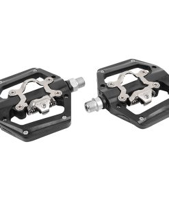 Pedale VTT Automatique - Plate Shimano MEH510 Spd Noir avec Cales (Paire)