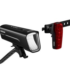 Eclairage Velo Usb Kit Osram Race 50 Lux Noir Fonction Eclairage (Autonomie Mode 100% 4H) (Avant + Arriere) - Homologation Stvzo