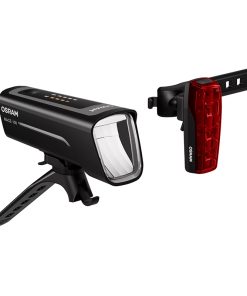 Eclairage Velo Usb Kit Osram Race 100 Lux Noir Fonction Eclairage Automatique-Feu Stop (Autonomie Mode 100% 4H) (Avant + Arriere) - Homologation Stvzo