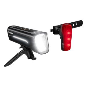 Alternative view of Eclairage Velo Usb Kit Osram Race 100 Lux Noir Fonction Eclairage Automatique-Feu Stop (Autonomie Mode 100% 4H) (Avant + Arriere) - Homologation Stvzo