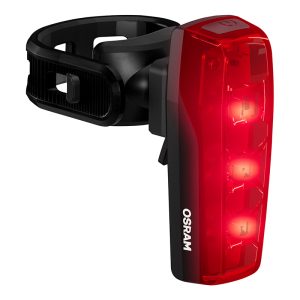 Eclairage Velo Usb Arriere sur Tige de Selle Osram Race Noir Fonction Eclairage Automatique-Feu Stop (Autonomie Jusqu'a13h) (Arriere) - Homologation Stvzo