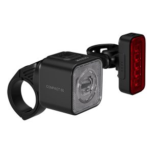 Eclairage Velo Usb Kit Osram Compact 50 Lux Noir Fonction Eclairage (Autonomie Mode 100% 4H) (Avant + Arriere) - Homologation Stvzo