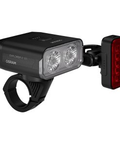Eclairage Velo Usb Kit Osram Explorer X 500 Noir Fonction Eclairage Automatique-Feu Stop (Autonomie Mode 100% 3H) (Avant + Arriere)