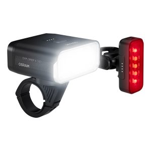 Alternative view of Eclairage Velo Usb Kit Osram Explorer X 500 Noir Fonction Eclairage Automatique-Feu Stop (Autonomie Mode 100% 3H) (Avant + Arriere)