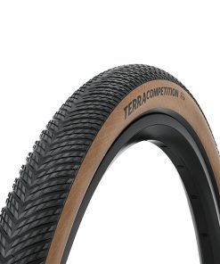 Pneu Gravel 700 X 35 Continental Terra Competition Trail Noir Flanc Marron Tubeless Ready TS (35-622) Compatible VAE