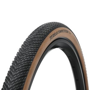 Pneu Gravel 700 X 35 Continental Terra Competition Trail Noir Flanc Marron Tubeless Ready TS (35-622) Compatible VAE