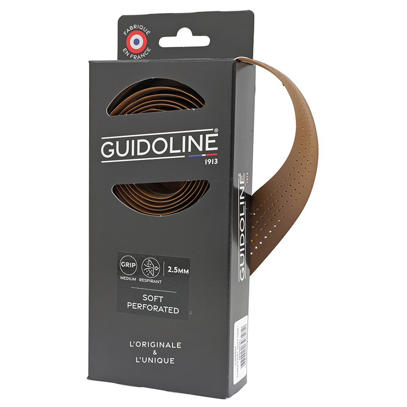 Ruban de Guidon Guidoline - Cintre Velox Soft Grip Perfore Marron - Guidoline