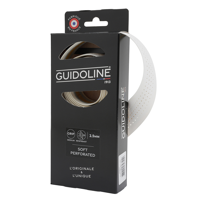 Ruban de Guidon Guidoline - Cintre Velox Soft Grip Perfore Blanc - Guidoline