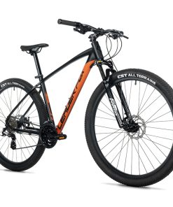 Velo Musculaire VTT 29 Leader Fox Jasper 2026 Noir-Orange Mat 7V Cadre 20 Pouces (Taille Adulte 180 À 188 CM)