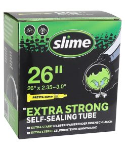 Chambre A Air Velo 26 X 2.35-3.0 Slime Valve Presta Obus Demontable avec Liquide Anti-Crevaison - Compatible VAE-