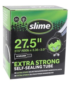 Chambre A Air Velo 27.5 X 2.35-3.0 Slime Valve Schrader Obus Demontable avec Liquide Anti-Crevaison - Compatible VAE-