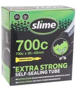 Chambre A Air Velo 700 X 35-43 Slime Valve Presta Obus Demontable avec Liquide Anti-Crevaison - Compatible VAE-