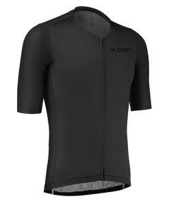 Maillot Gist Homme Podium Manches Courtes Zip Total Noir M - 5359