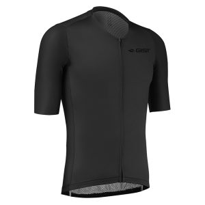 Maillot Gist Homme Podium Manches Courtes Zip Total Noir XL - 5359