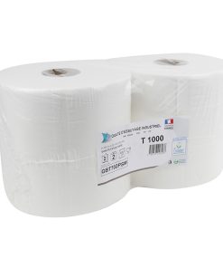 Papier Bobine Essuie-Main Blanc (2 Bobines - 800 Feuilles Dim 24x25 CM) - Selection XBIKE-
