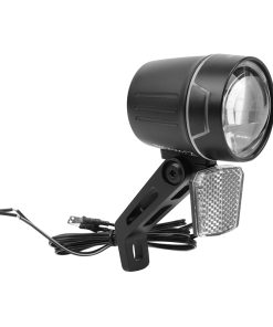 Eclairage Velo pour Moyeu Dynamo Avant sur Fourche Marwi Lumo 80 Lux Noir Fonction Eclairage Automatique - Eclairage A l'Arret 4mn (Vendu A l'Unite sur Carte) - Homologation Stvzo