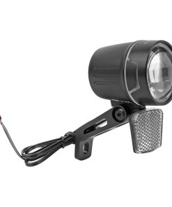 Eclairage Velo VAE - E-Bike Avant sur Fourche Marwi Lumo 100-E 6-48V 100LUX Noir (Vendu A l'Unite sur Carte) - Homologation Stvzo