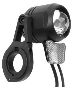 Eclairage Velo VAE - E-Bike Avant sur Cintre Guidon Marwi Auron 130-E Pro 6-16V 110-130LUX Noir avec Commande Fonction Plein Phare (Vendu A l'Unite sur Carte) - Homologation Stvzo