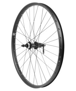 Roue VTT - Cargo - VAE - E-Bike - Longtail Disque Blocage 26" Trucky Arriere Noir Moyeu Shimano QC400 Centerlock Cassette 11-10-9V (Renforce) Jante 30C 32 Rayons Diametre 2.3-2.0mm - Poids Max 250 kg-