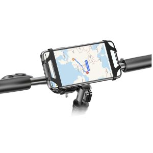 Alternative view of Support Smartphone-Telephone Rixus Universel avec Sangle Silicone Noir avec Fixation A Collier sur Cintre(vendu A l'Unite) - RXHB61-