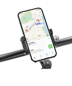 Support Smartphone-Telephone Rixus Universel Orientable Verticalement-Horizontalement Noir avec Fixation A Collier sur Cintre Guidon (Vendu A l'Unite) Compatible VTT et Route - RXHB06-