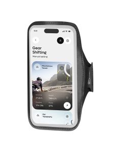 Etui-Pochette-Brassard pour Smartphone-Telephone Rixus Sport L Ultra Resistant Noir Fixation Velcro (Vendu A l'Unite) - RXSB03-