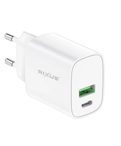 Chargeur Usb-C-Usb-a Rixus Blanc 5V 20W (Vendu A l'Unite) - RX90S-