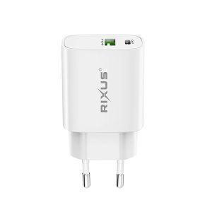 Alternative view of Chargeur Usb-C-Usb-a Rixus Blanc 5V 20W (Vendu A l'Unite) - RX90S-