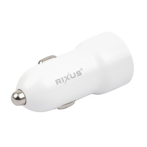 Alternative view of Chargeur Voiture Usb-C-Usb-a Rixus Blanc 5V 20W (Vendu A l'Unite) Compatible Prise Allume Cigare 6RXCC16S-