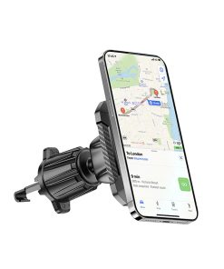 Support Smartphone-Telephone Rixus Universel Rectangle Magnetique Rotation 360° Gris Fixation Grille Ventilation Voiture (Vendu A l'Unite) - RXHM61-