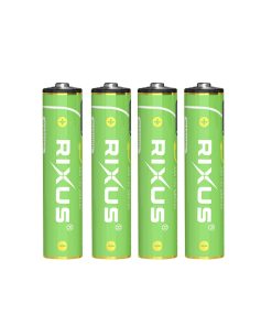 Pile Rechargeable LR03 1.5V Rixus Lithium-Ion Aaa 880 Mwh (Vendu par 4) Inclus Cable Usb-C - RXAA07-