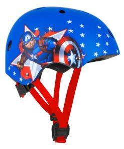 Casque velo enfant disney v3 captain america avec molette reglage taille 54-58 (vendu sur carte)