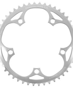 Plateau piste 5bra d.130 ta alize 48dts argent alu 7075 pour chaine 3.17mm (1"1-8)
