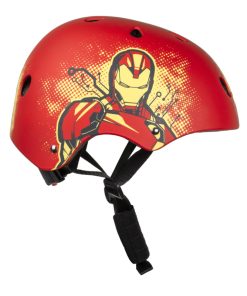 Alternative view of Casque velo enfant disney v3 marvel iron man rouge avec molette reglage taille 54-58 (vendu sur carte)